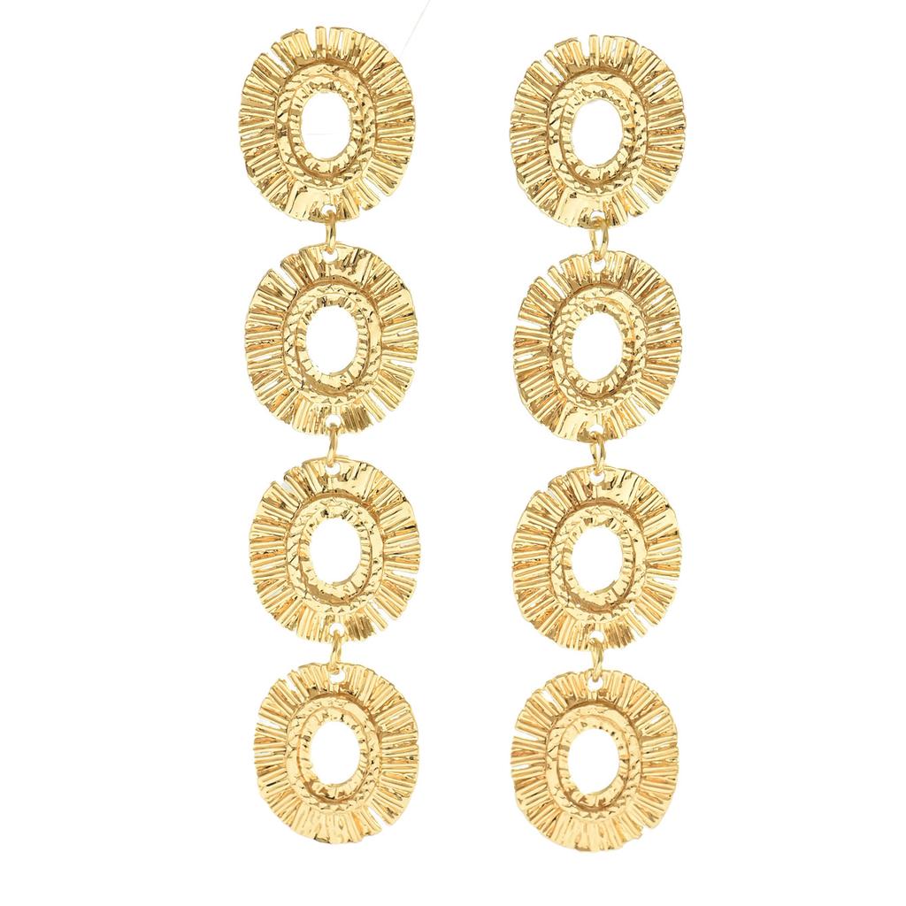 Крупные металлические серьги, персонализированные круглые полые серьги-подвески, высококачественные женские серьги-гвоздики