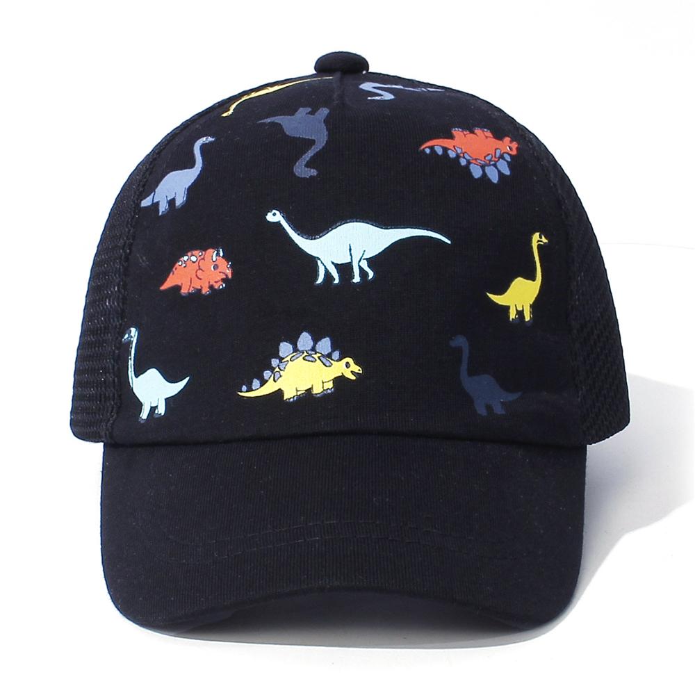 Adjustable Toddler Baseball Hat Dinosaur Printed Mesh Baseball Hat  for Boys Girls
