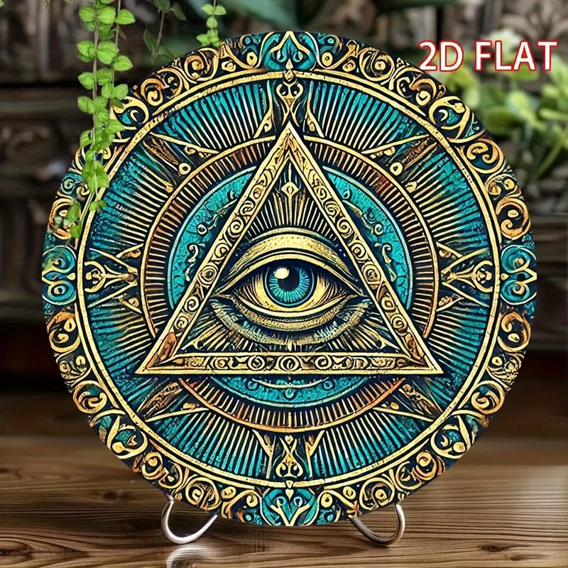 Vintage Providence Eye Round Aluminum Wall Art