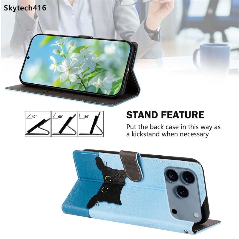 Leather Wallet Flip Case For ZTE Blade A35 Core Lite A56 A76 V40 V41 V50 V60 Smart V70 Design Max Vita Optus X Max Australia Pro 4G 5G Cover