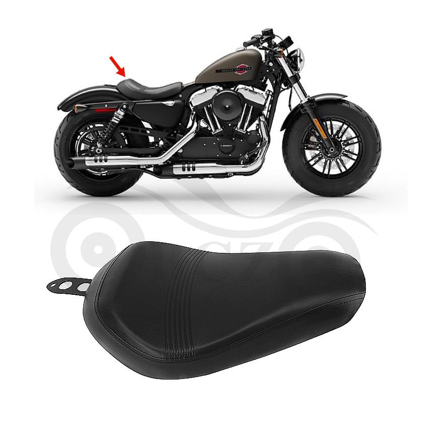Совместимые подушки сидений для переднего и заднего сидений мотоциклов Harley XL883 1200 X48 (2016-2020 гг.) - Переднее кожаное сиденье в комплекте