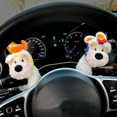 Автомобильный аксессуар, используемый для украшения рычага переключения передач, милые куклы-поворотники, западно-шотландская белая терьер, дворники, украшение для зеркала заднего вида, подарок