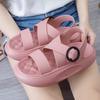 New Summer Women High Heel Non-Slip Fashionable Thick Sole PVC Casual Beach Sandals Slippers