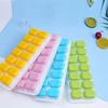 Silicone Ice Cube Tray 14 Cube Stackable With Lid Flexible Easy Release Spill Proof for Cocktails Freezer BPA Free