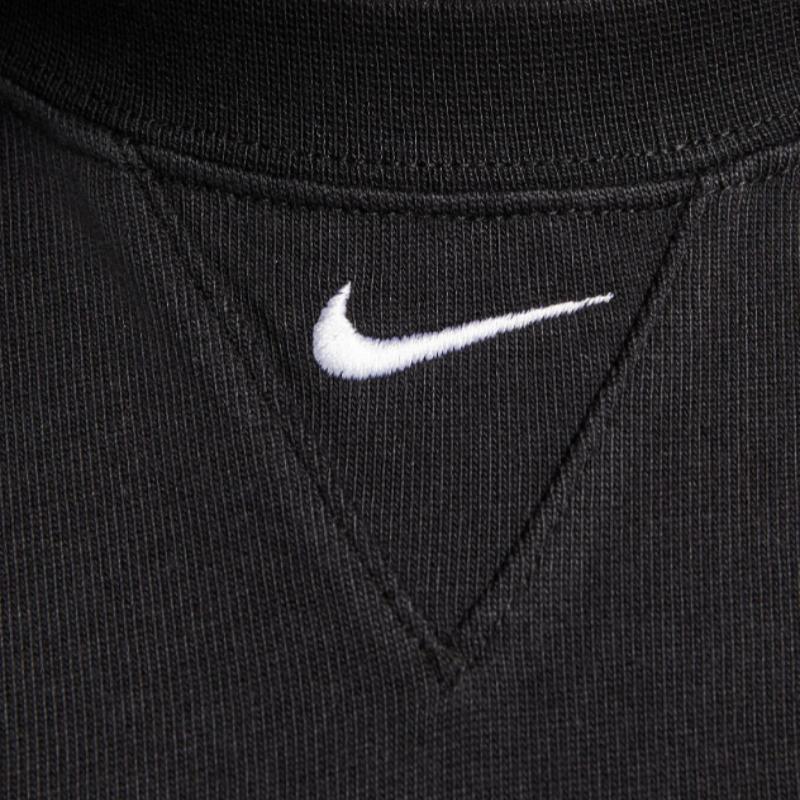 Nike Solo Swoosh Logo Embroidered Comfortable Crew Neck Short Sleeve T-Shirt Men Tops Black FB7865-010