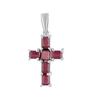 Silver Cross with Ruby ​​0.199ct (2092582)
