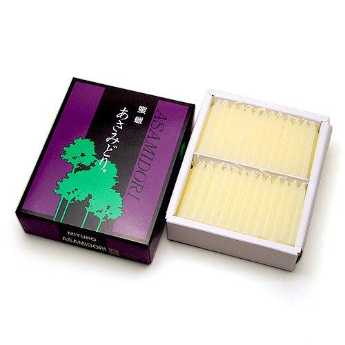 Beeswax Asamidori Thick Daruma Gold Seal Candle (6cm Long X 0.8cm Diameter) Burn Time: Approximately 35 Minutes Beeswax Candle (Torii Gate Candle)