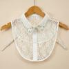 Lace Floral Fake Collar for Women Shirt Blouse Detachable Shirt Collar False Collar Lapel Blouse Women Clothes Accessories