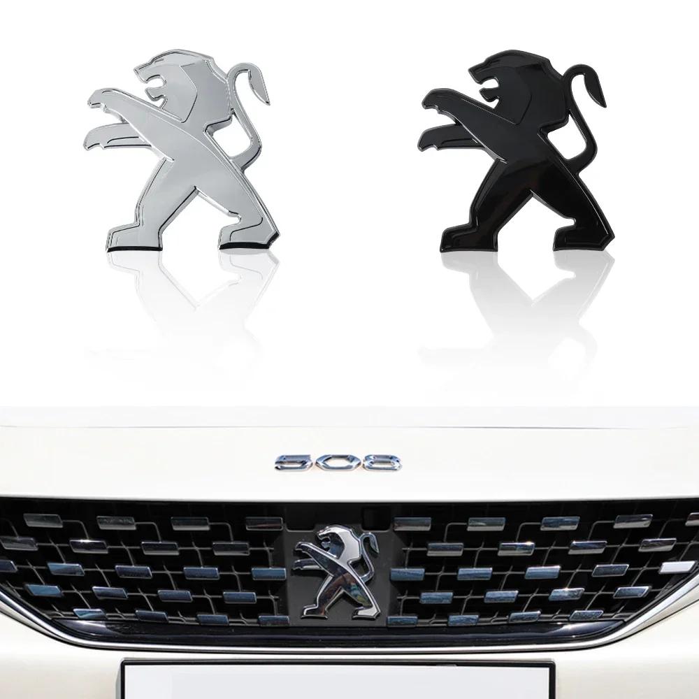 Car Front Grille Emblem Rear Trunk Lid Decoration Sticker for Peugeot 206 207 208 306 308 406 407 408 107 108 2008 3008 5008