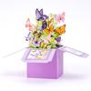 Butterfly Pop Up Card Handcrafted 3D Paper Flower Bouquet Pop-up Greeting Card for Birthday Anniversary Mother's Day