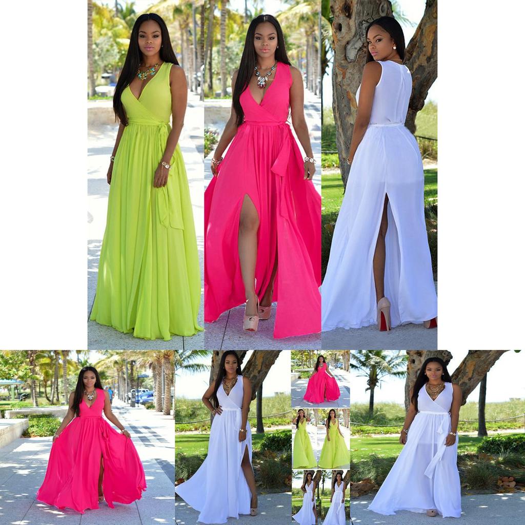 Женское цветочное платье макси с V-образным вырезом, сексуальное, длинное, красивое, праздничное, летнее