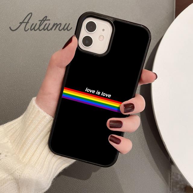 Gay Lesbian Lgbt Rainbow Pride Phone Case for iPhone 17 Air 15 16 16e 11 12 13 14 Pro Max Plus coque Fundas Shell