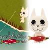 Kitty Cute Webfishing Plush Charming Cat With Fish In Mouth Design Animation