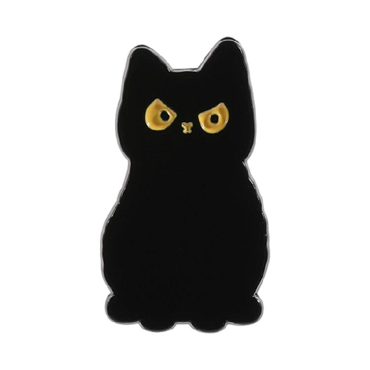 Стильный металлический значок с черными кошками, ювелирное украшение, аксессуары для одежды, подарок для друга, семьи, универсальное украшение для одежды, шляпы
