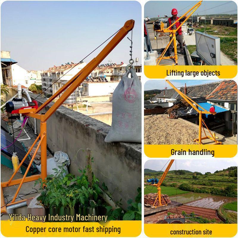 220V Household Electric Hoist: Compact Crane for Outdoor Building and Decoration