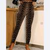 Women's High-Waist Retro Leopard Print Leggings - Tummy Control Butt-Lifting Pants, Stretchy  Casual & Casual Attire