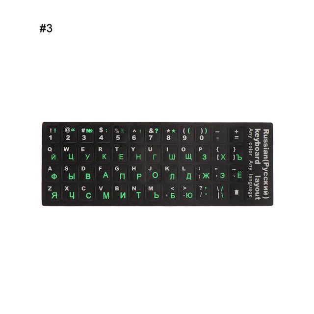 Multi-Language Keyboard Stickers Spanish/English/Russian/Deutsch/Arabic/Italian/Japan Letter Replacement For Laptop Pc Notebook