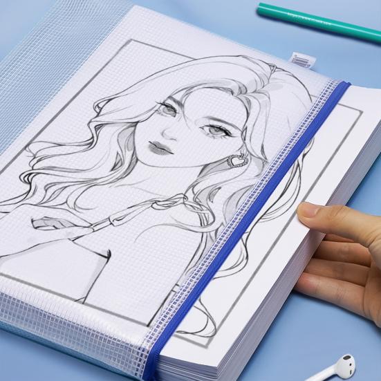 2 шт. прозрачные водонепроницаемые пакеты для файлов A4 A5, держатель для файлов, сетчатые карманы, яркие цветные пластиковые сумки для хранения с веревочной ручкой