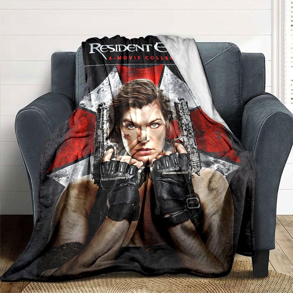 1 шт. Плед Resident Evil Мягкий Теплый Плед для Дома, Офиса, Путешествий Все Сезоны Уютное Постельное Белье Подарок, Уютный Офисный АксессуарB3
