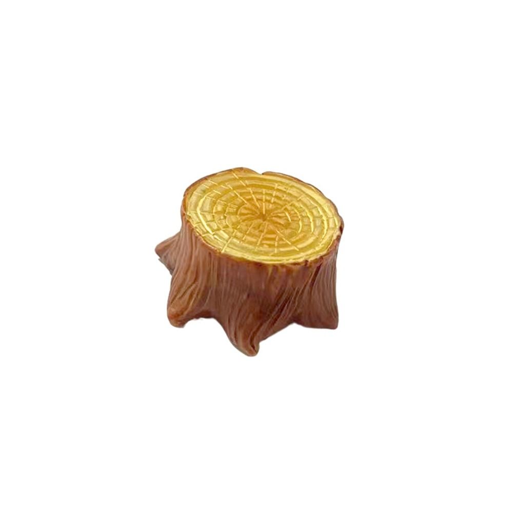 Creative Cute Simulation Tree Stump Cartoon DIY Resin Small Tree Stump Tree Stump Shape Tree Stump Ornaments Courtyard