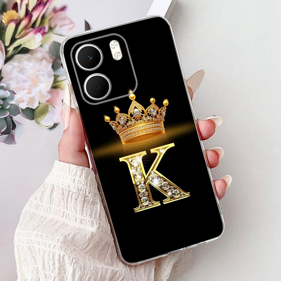 Для OPPO A5x 4G Чехол CPH2725 Обложка Роскошные Буквы Короны Мягкий Силикон Прозрачные Чехлы для Телефона Для OPPO A5x Coque A 5x 2025 Funda