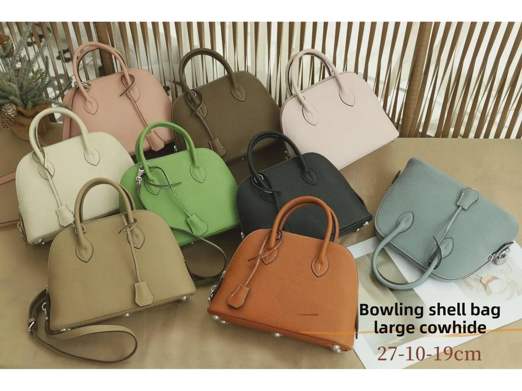 Женская сумка из воловьей кожи Shell: Универсальная сумка на одно плечо и через плечо