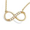 [K6624] - White Gold 'Infini' Gold-Plated Necklace - 18x9 Mm