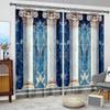 2 шт. Римская колонна с мраморным фоном, напечатанная штора для домашнего декора - Карманная оконная отделка для спальни, офиса, кухни