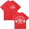 Powerhouse Gym Двусторонние Графические Футболки Модные Повседневные Свободные Футболки с Коротким Рукавом Мужские Женские Высококачественные Хлопковые Футболки