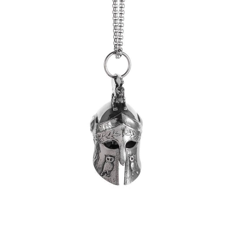 Vintage Stainless Steel Luck Bell Pendant Charm Riding Amulet Necklaces For Men Fashion Motorcycle Hip Hop Rock Party Jewelry