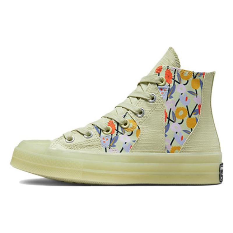 Converse 1970-е годы Chuck Taylor All Star Тренд Нескользящие Износостойкие Легкие Высокие Кеды Женские Оливково-зеленые