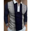 Spring Autumn Men Clothes Long Sleeve 3D Digital Print Sport Polo Shirt Men Lapel Golf Polo Shirt Tops