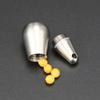 1Pc Mini Medicine Pill Box Pure Titanium Waterdrop Pendant Small Pill Bottle Portable Waterproof Tablet Container