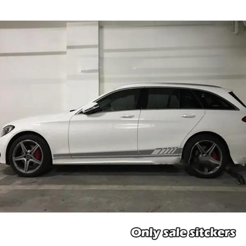 1 пара универсальных полосатых наклеек на боковую часть кузова автомобиля, наклейки для автомобиля, внешняя отделка