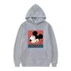 Disney Mickey Mouse Pattern Woman Fleece Casual Loose Black Autumn Tops Clothes Pullovers Ladies Cheap Hoodies Men Sweatshirts