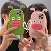 Funny 3D Frog Silicone Soft Phone Case For 13 12 11 Por Max Cute Cartoon Shockproof Bumper Cover