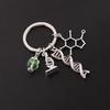 European-American Biochemical Instrument Microscope and Flask Keychain Pendant Charm