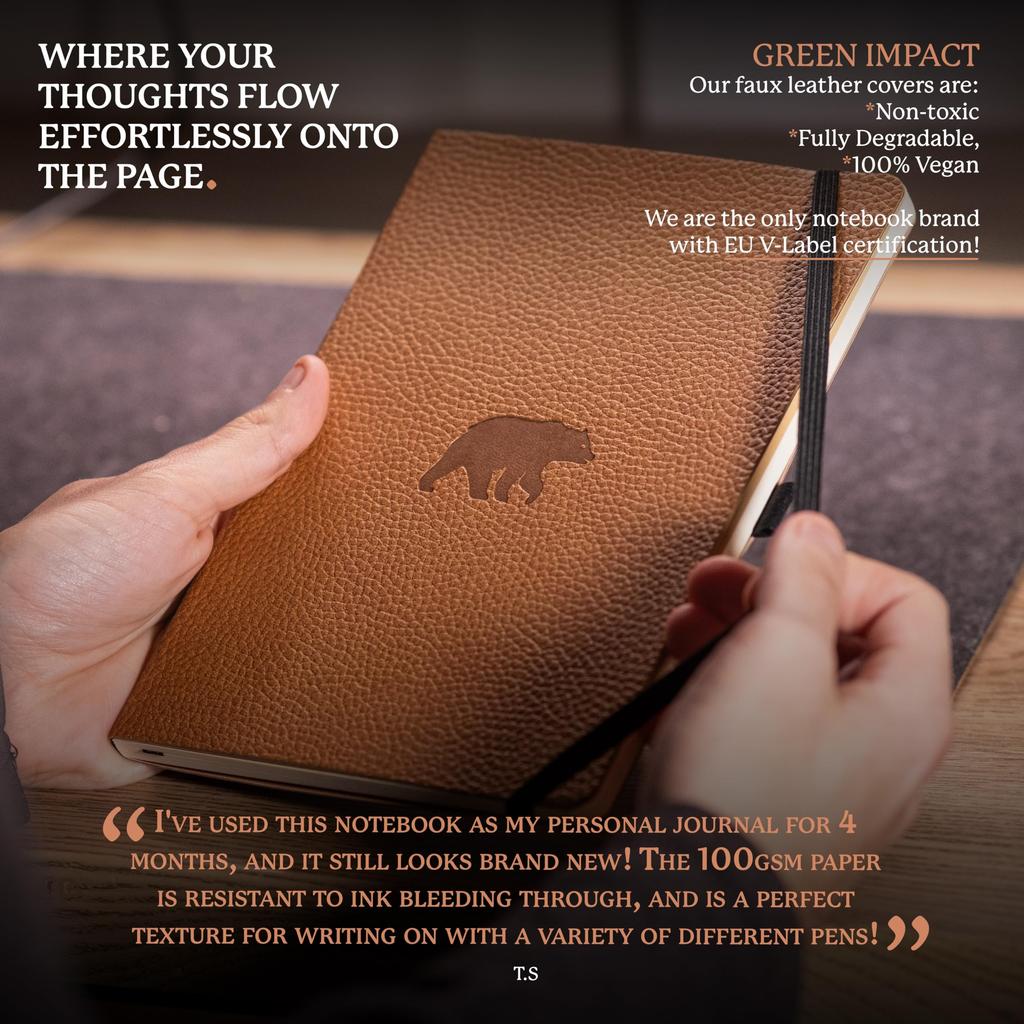 Блокнот A5 в точку Мягкая обложка из ПУ кожи Идеально подходит для и Бизнеса с эластичной ручкой и закладкой Дингбаты - - - Работа, Путешествия, - Карман, Застежка,