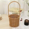 Flower Basket with Handle Woven Plant Basket Flower Storage Basket for Home Wedding Garden Decoration