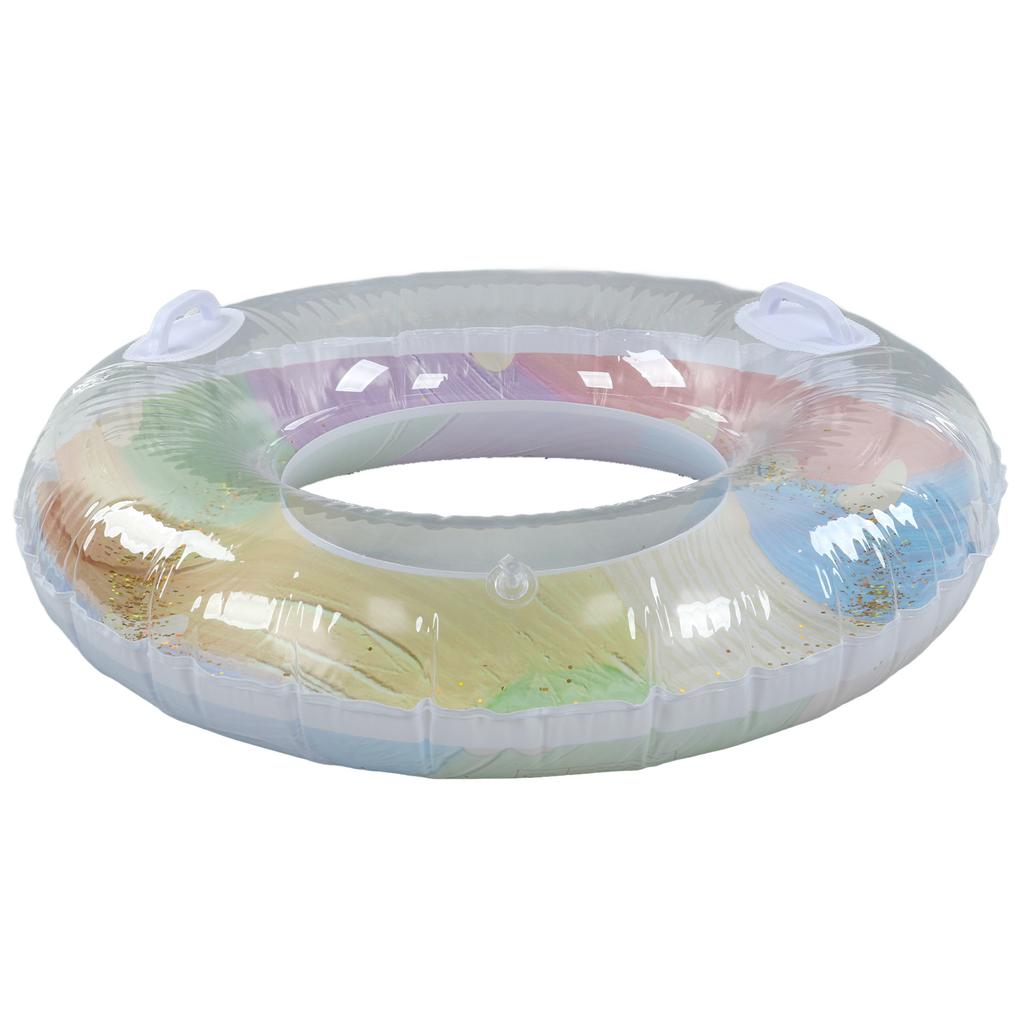 Детский плавательный круг Надувной Утолщенный ПВХ Поплавок Инструмент для плавания в бассейне Пайетки Масляная живопись Паттерн с ручкой