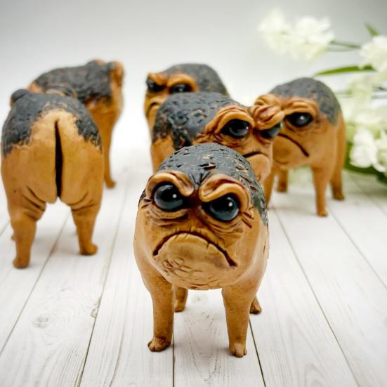 Cute African Model Creative Frog Decor Funny Toad Rain Animal Figurine Office Desktop Ornament Resin Craft Frog