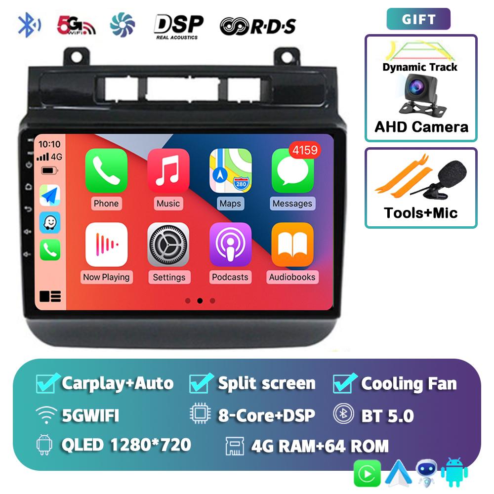Android 14 Carplay Auto WIFI+4G автомобильное радио для Volkswagen Touareg 2011-2017 мультимедийный видеоплеер навигация GPS стерео 2din BT