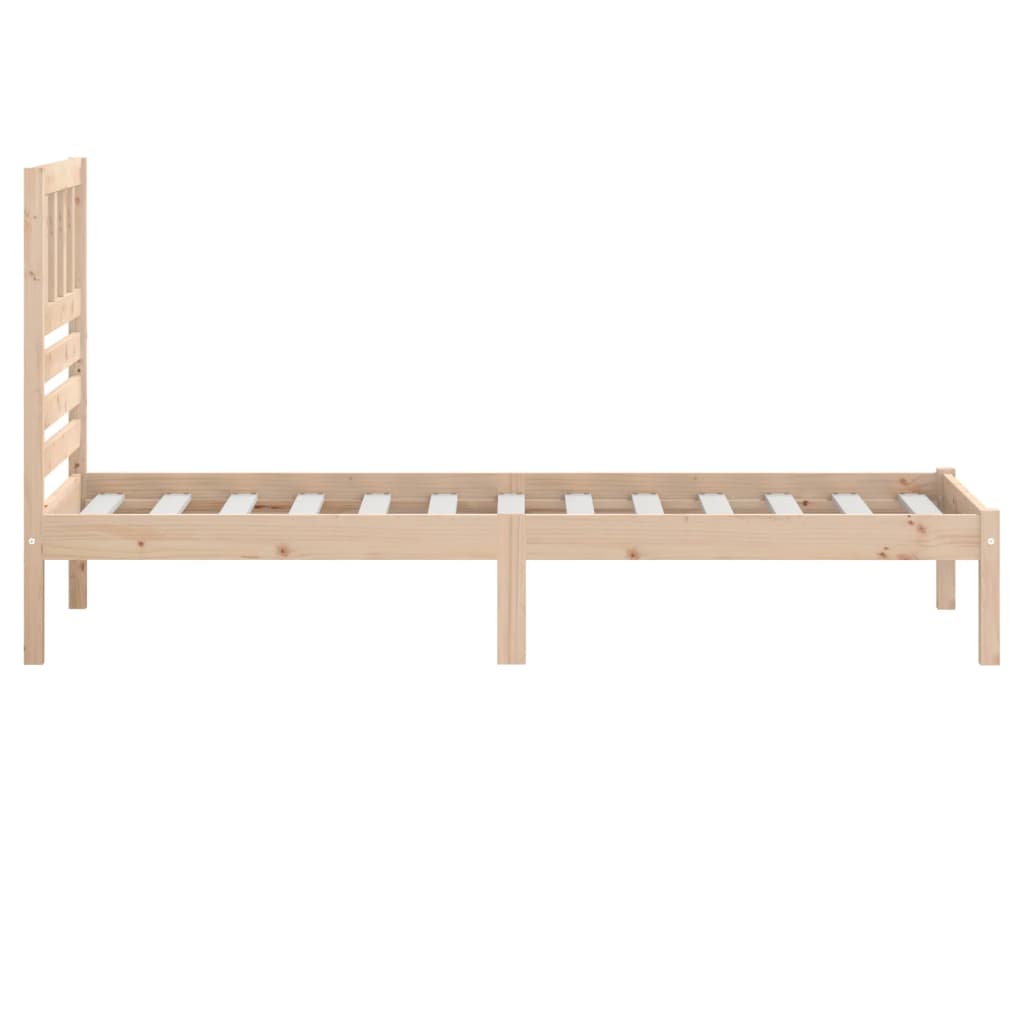 Solid Wood Bed 75x190 cm Pine