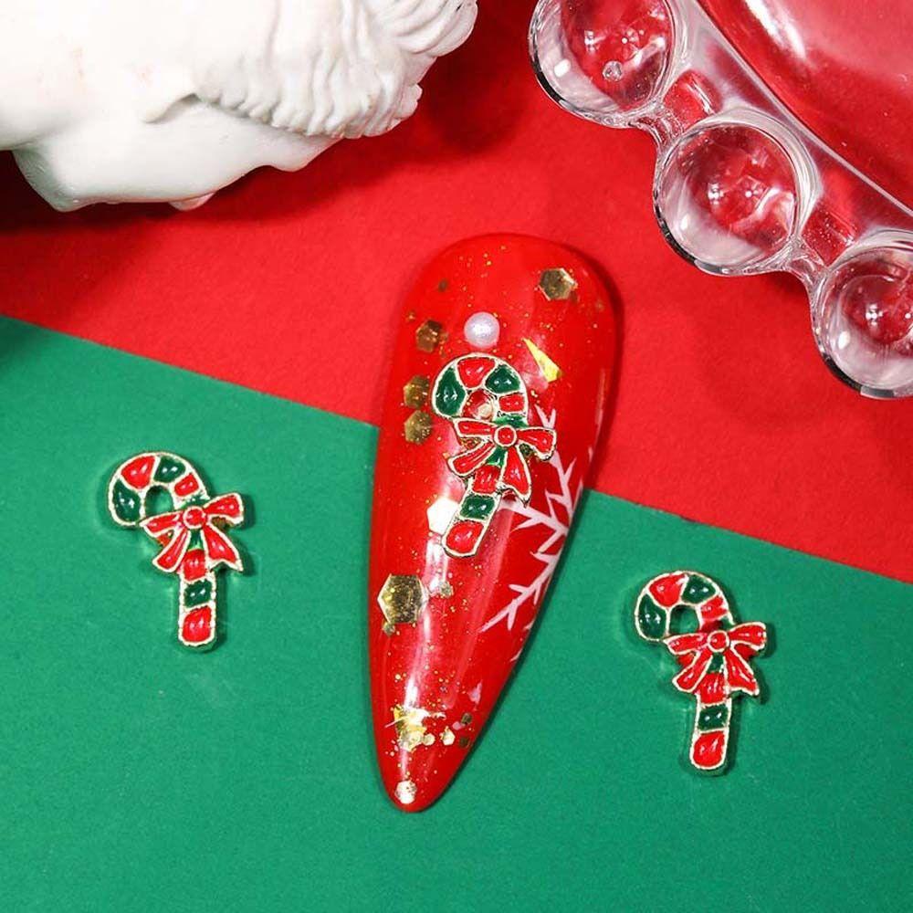 10 шт./компл. Рождественская елка, рождественские стразы для ногтей, рождественские аксессуары для ногтей, маникюрный салон