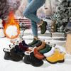 Women's Fleece-Lined Thickened Insulated Outdoor Waterproof Snow Boots Slip-On Outdoor Boots Waterproof and Slip-Resistant