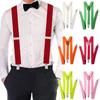 Mens & Womens One Size Suspenders Adjustable Suspenders With Heavy Duty Clip For Work, Gray