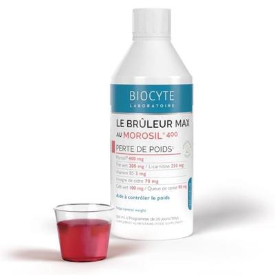 Biocyte - Le Brûleur MAX с Morosil® 400 - Похудение - Вкус вишни - Веганский - 500 мл