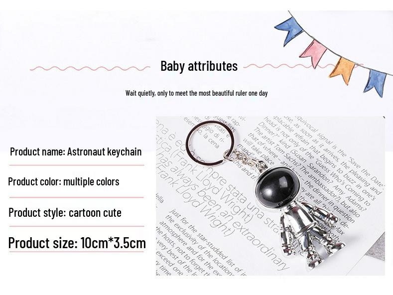 Trendy 3D Astronaut Keychain Pendant for Bags & Clothing