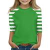 Tops For Youth Girls 4-16 Years Round Neck 3/4 Sleeves T-Shirts Trendy Tops Outfit Tees