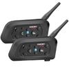 Мотогарнитура Mihono 6Riders V6Pro Обновленная одновременная Bluetooth связь 1200 м Наушники для разговора и музыки IP65 Одобрение японской инструкции (Набор 2)